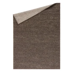 Flock Wollen Vloerkleed Natuurbruin