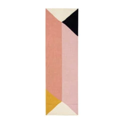 Rectangles Blocks Kelim Vloerkleed Roze