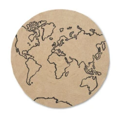 Ferm LIVING World Jute Vloerkleed Small