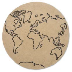 Ferm LIVING World Jute Vloerkleed Large Ø130 Cm