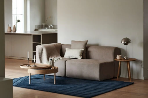 Levels Wollen Vloerkleed Stripes Blauw - Afbeelding 3