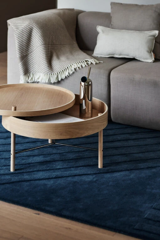 Levels Wollen Vloerkleed Stripes Blauw - Afbeelding 5