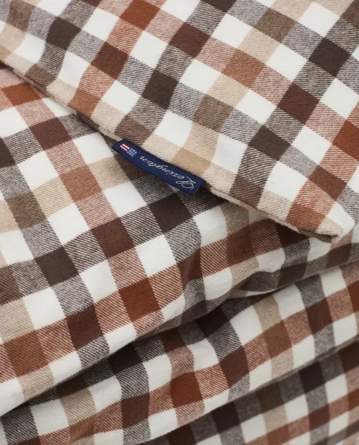 Lexington Checked Cotton Flannel Dekbedovertrek 150x210 Cm - Afbeelding 2