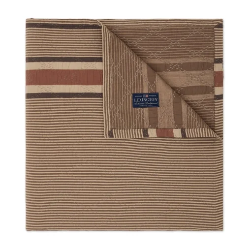 Lexington Side Striped Soft Quilted Sprei 240x260 Cm
