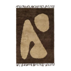 Ferm LIVING Abstract Vloerkleed Brown-off-white