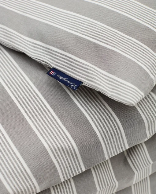 Lexington Striped Dekbedovertrek Lyocell En Katoen 220x220 Cm - Afbeelding 2