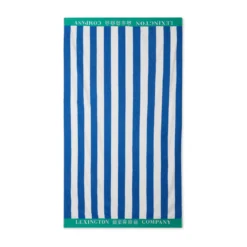 Lexington Striped Cotton Terry Strandhanddoek 100x180 Cm