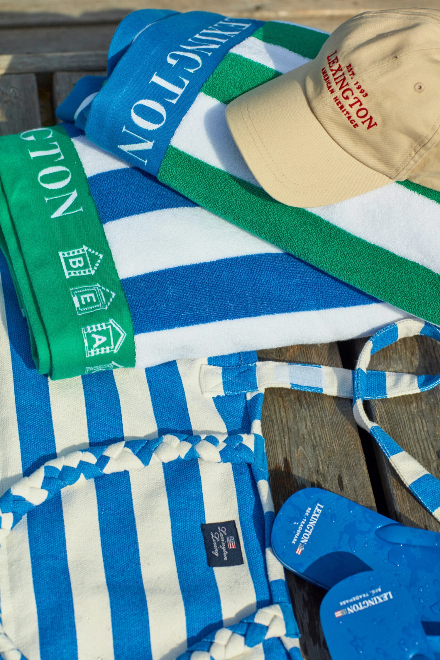 Lexington Striped Cotton Terry Strandhanddoek 100x180 Cm 4 Lexington Striped Cotton Terry Strandhanddoek 100x180 Cm - Afbeelding 4