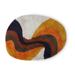 Retro Swirl Badmat 90x120 Cm