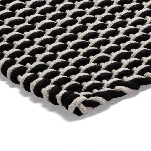 Rope Vloerkleed Zwart - Afbeelding 2